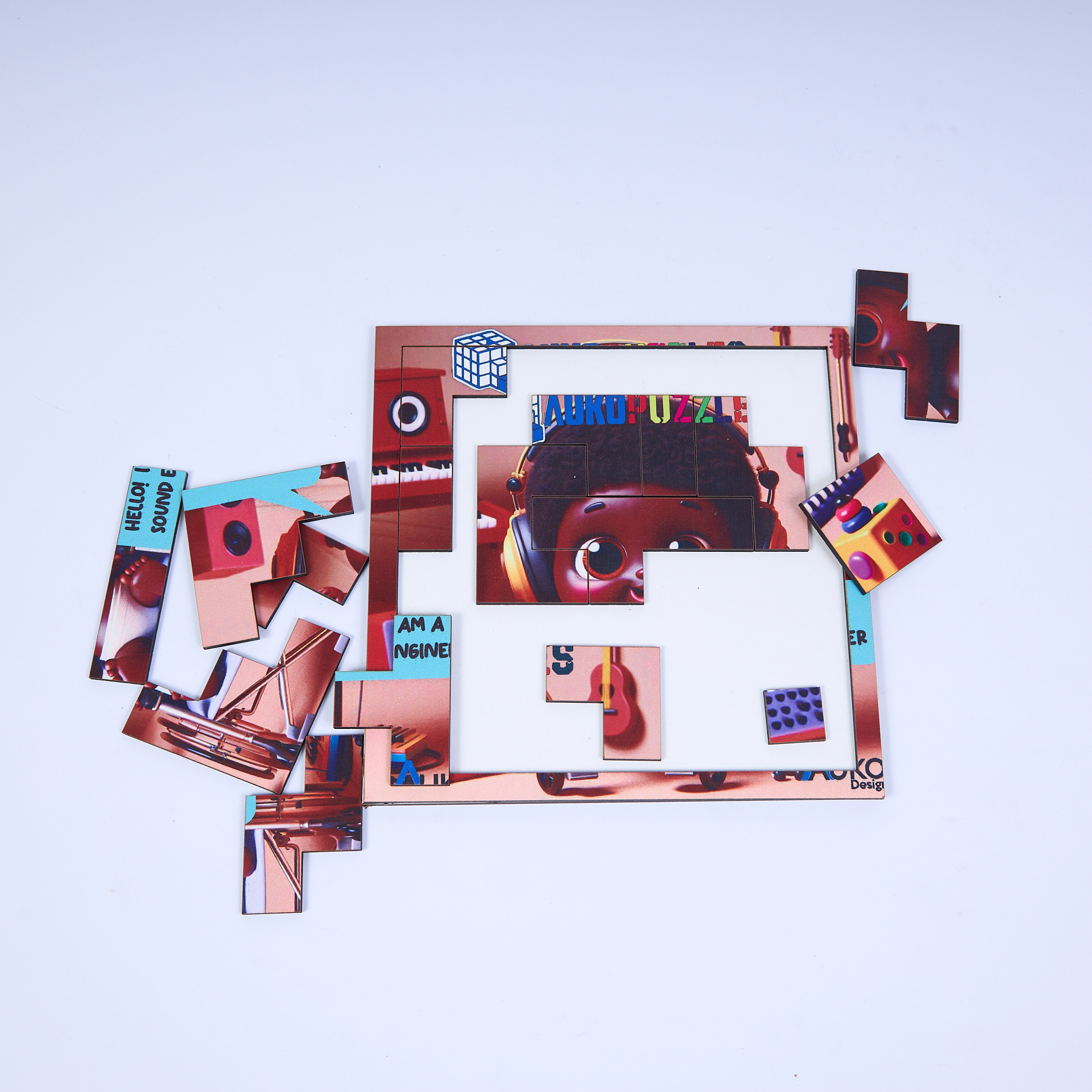 AUKOPuzzleSS – AUKOBabies Muzi – Music Engineer Tetris Puzzle - Image 3
